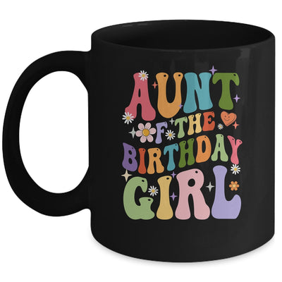 Aunt Of The Birthday Girl Groovy Party 1st Birthday Girl Mug | siriusteestore