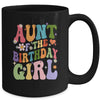 Aunt Of The Birthday Girl Groovy Party 1st Birthday Girl Mug | siriusteestore