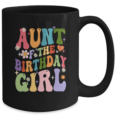 Aunt Of The Birthday Girl Groovy Party 1st Birthday Girl Mug | siriusteestore