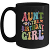 Aunt Of The Birthday Girl Groovy Party 1st Birthday Girl Mug | siriusteestore