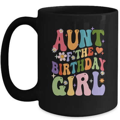 Aunt Of The Birthday Girl Groovy Party 1st Birthday Girl Mug | siriusteestore
