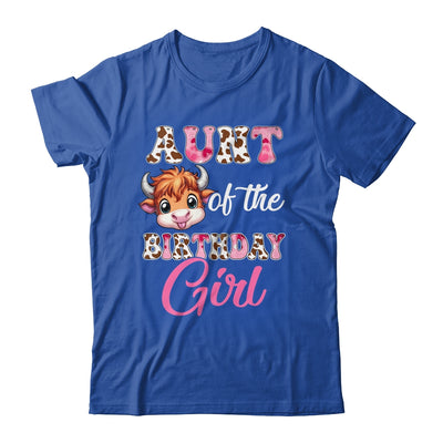 Aunt Of The Birthday Girl Highland Cow Farm 1st Birthday Shirt & Hoodie | siriusteestore