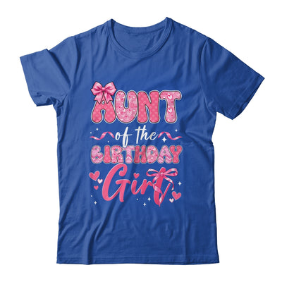 Aunt Of The Birthday Girl Pink Coquette Bow Family Shirt & Hoodie | siriusteestore