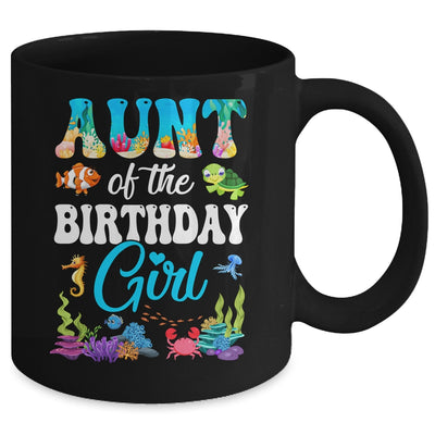 Aunt Of The Birthday Girl Sea Fish Ocean Aquarium Party Mug | siriusteestore