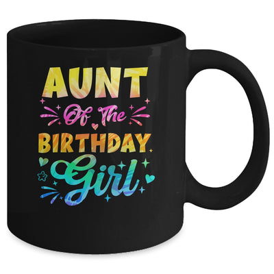 Aunt Of The Birthday Girl Tie Dye 1st Birthday Family Mug | siriusteestore