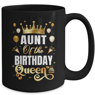 Aunt Of The Birthday Queen Funny Matching Birthday Party Mug | siriusteestore