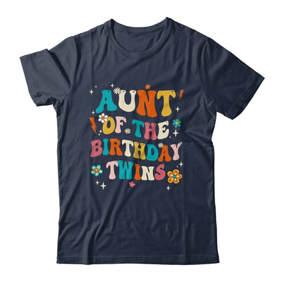 Aunt Of The Birthday Twins Boys Girls Party Retro Bday Shirt & Hoodie | siriusteestore