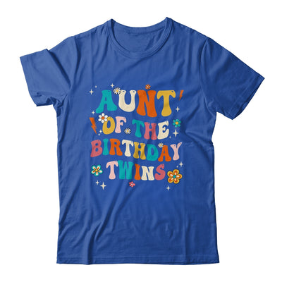 Aunt Of The Birthday Twins Boys Girls Party Retro Bday Shirt & Hoodie | siriusteestore