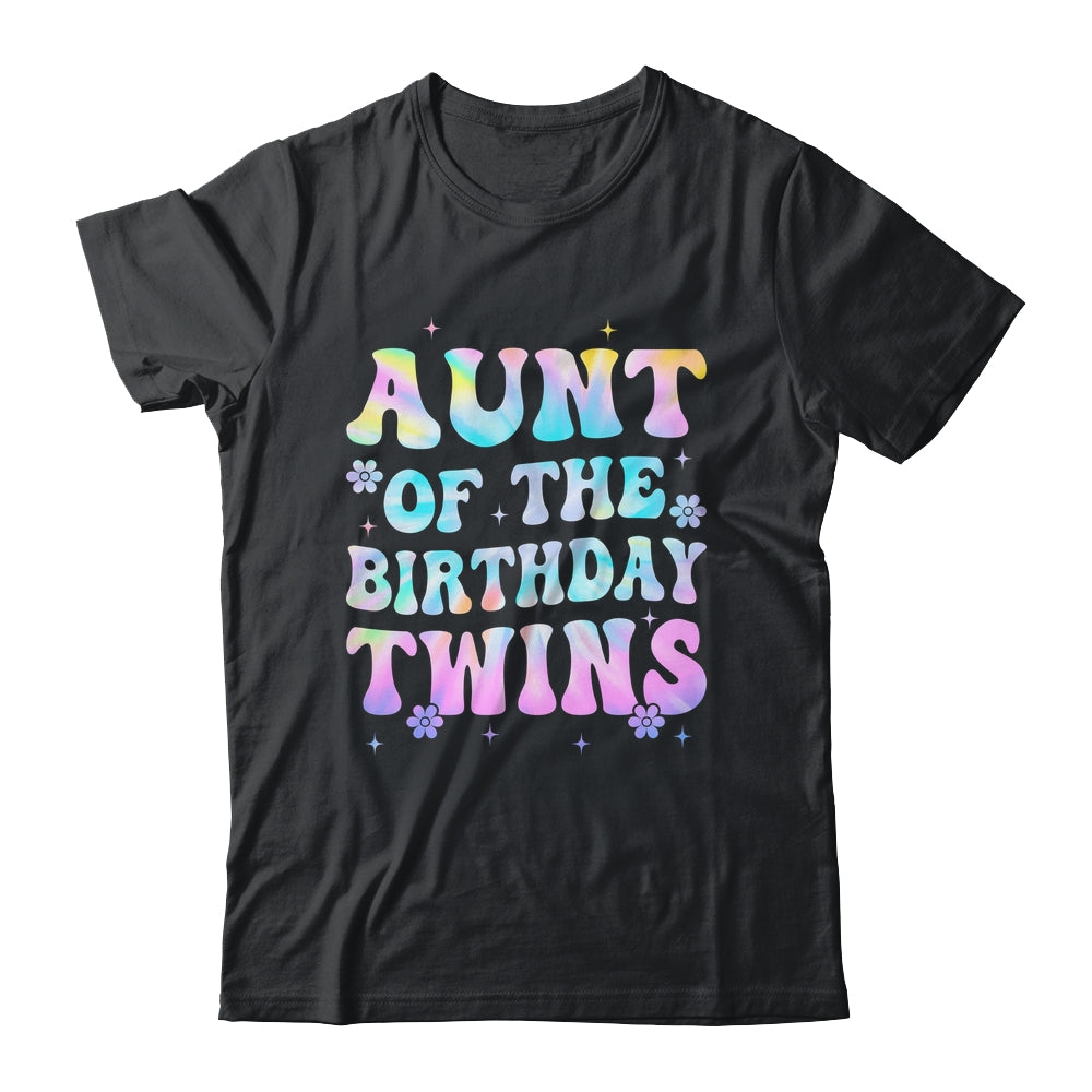 Aunt Of The Birthday Twins Girls Kids Party Retro Bday Shirt & Hoodie | siriusteestore