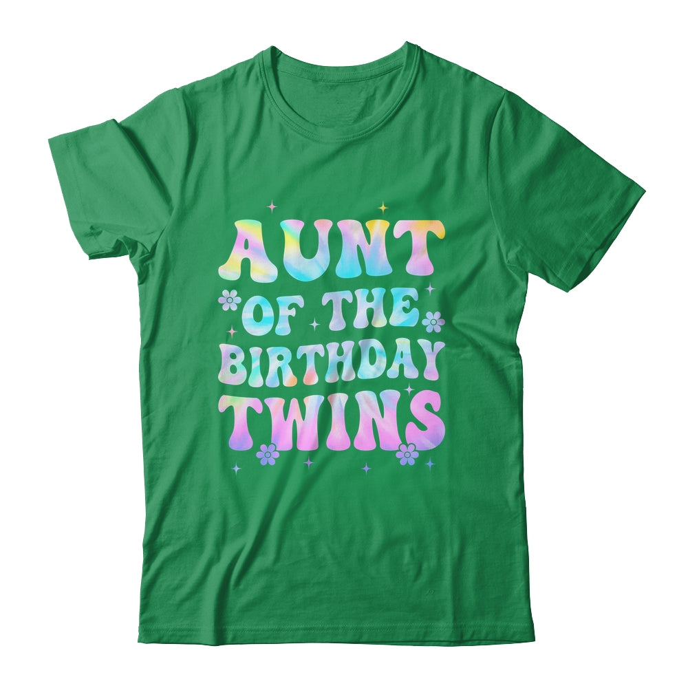 Aunt Of The Birthday Twins Girls Kids Party Retro Bday Shirt & Hoodie | siriusteestore