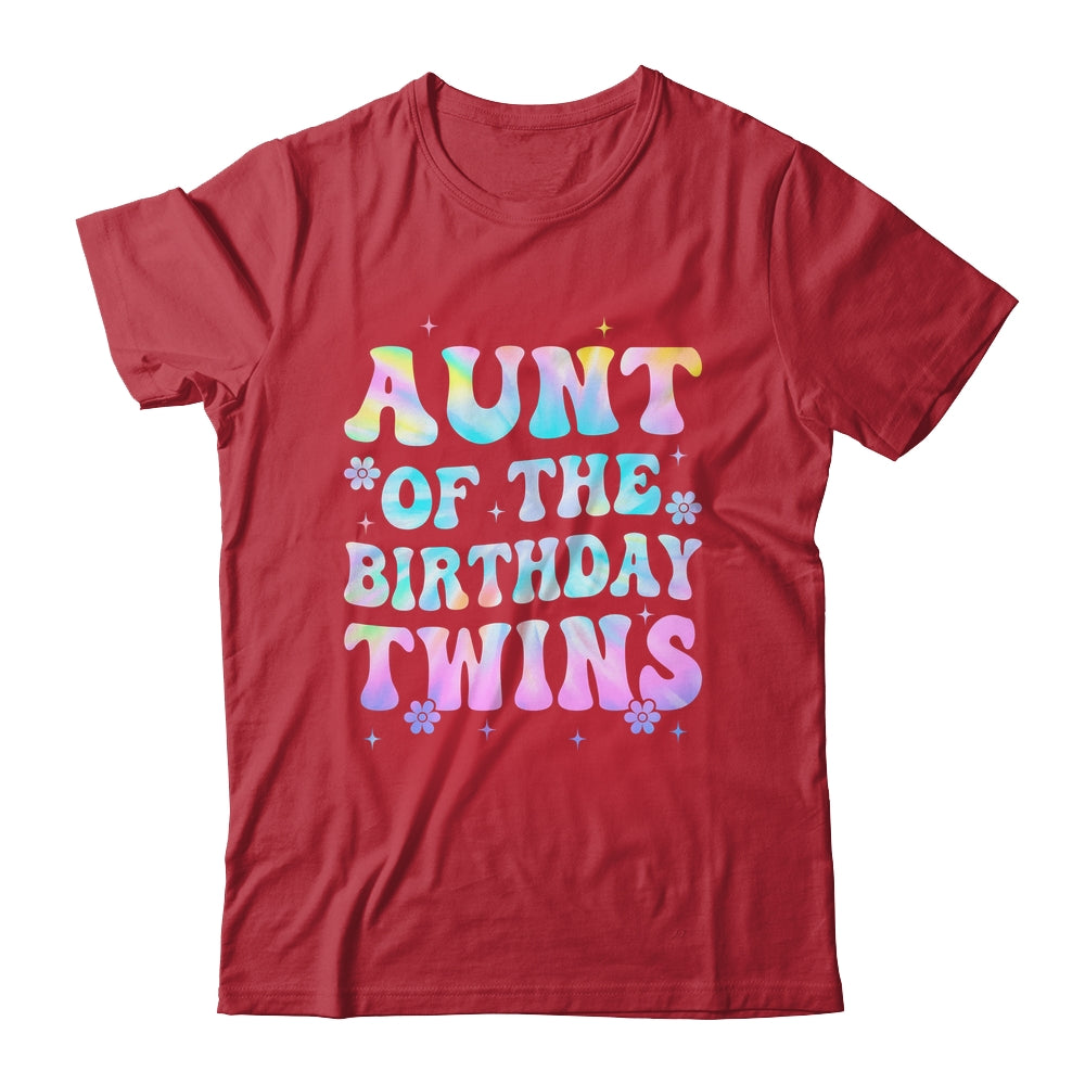 Aunt Of The Birthday Twins Girls Kids Party Retro Bday Shirt & Hoodie | siriusteestore