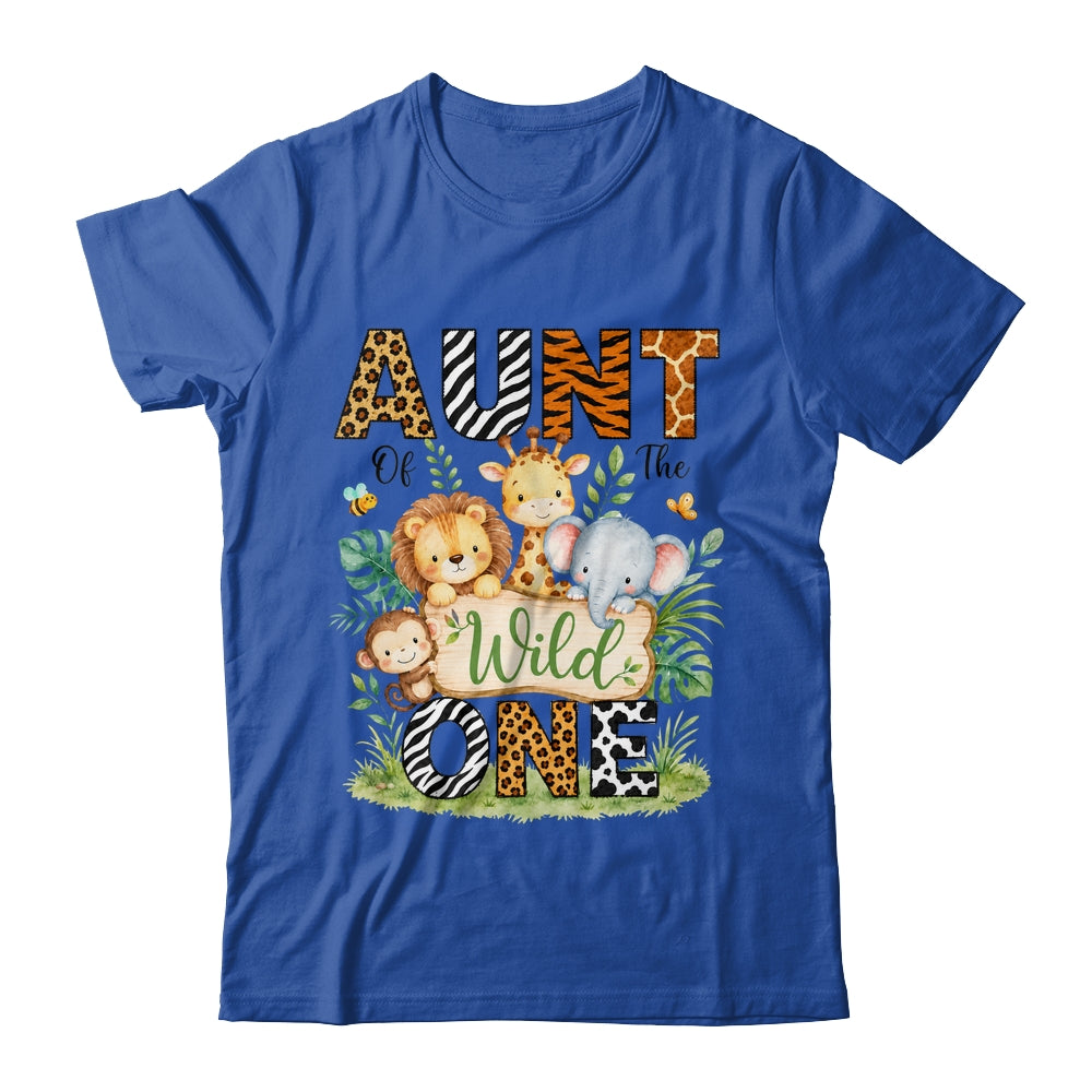 Aunt Of The Wild One First Birthday Boy Jungle Safari Shirt & Hoodie | siriusteestore