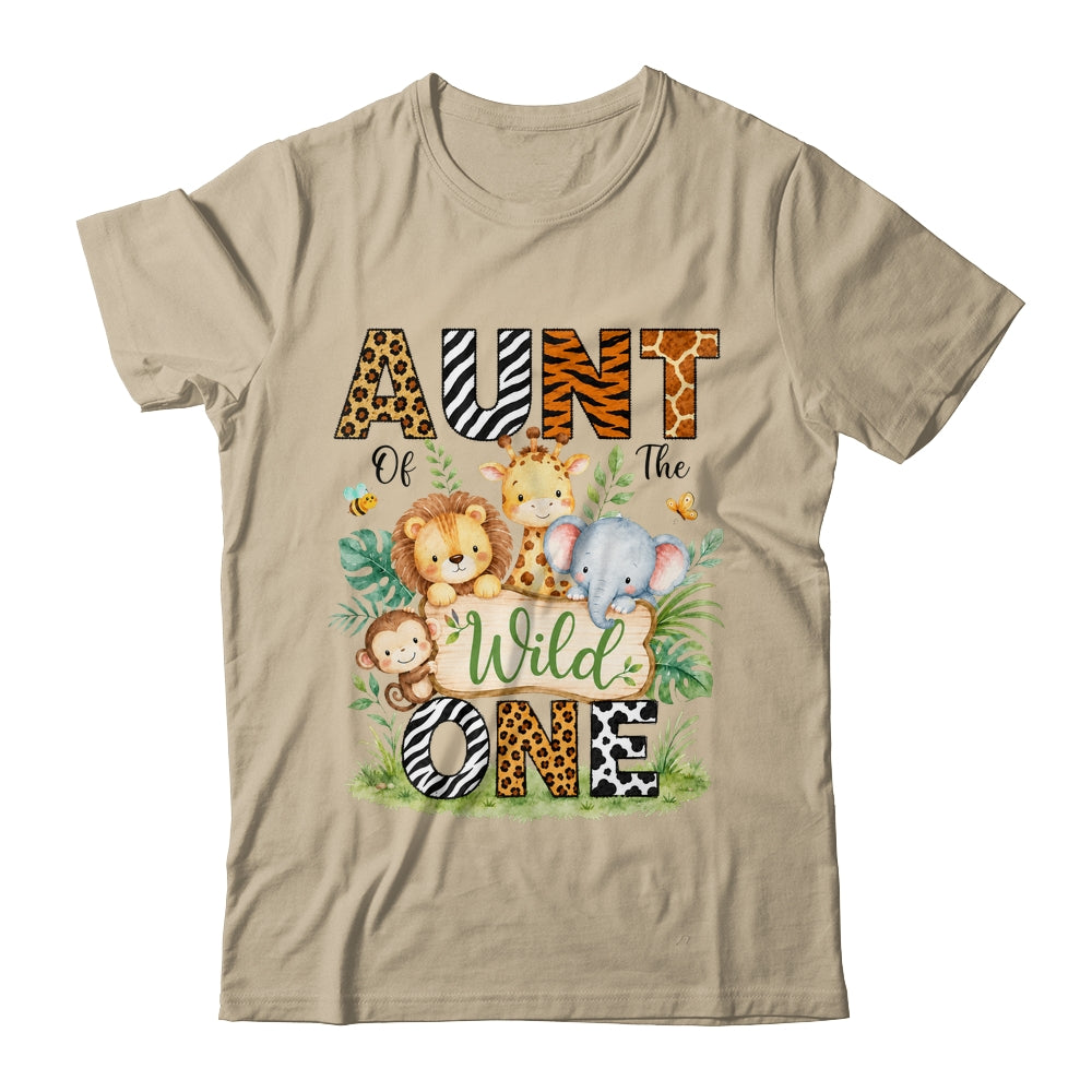 Aunt Of The Wild One First Birthday Boy Jungle Safari Shirt & Hoodie | siriusteestore