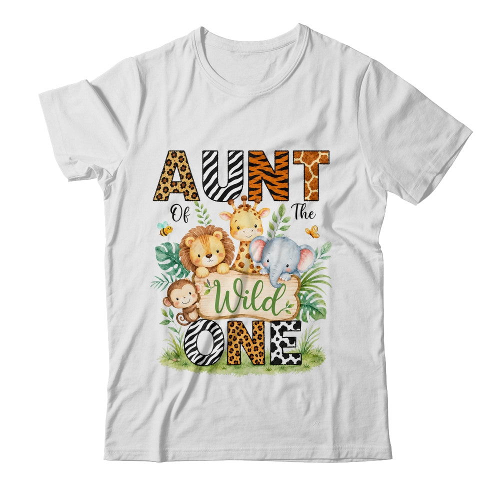 Aunt Of The Wild One First Birthday Boy Jungle Safari Shirt & Hoodie | siriusteestore