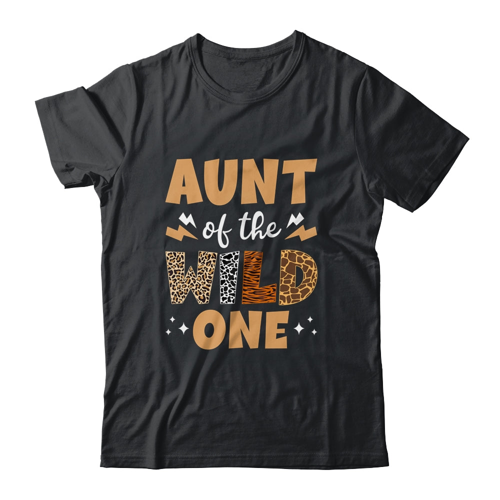 Aunt Of Wild One Jungle 1st Birthday Party Leopard Shirt & Hoodie | siriusteestore