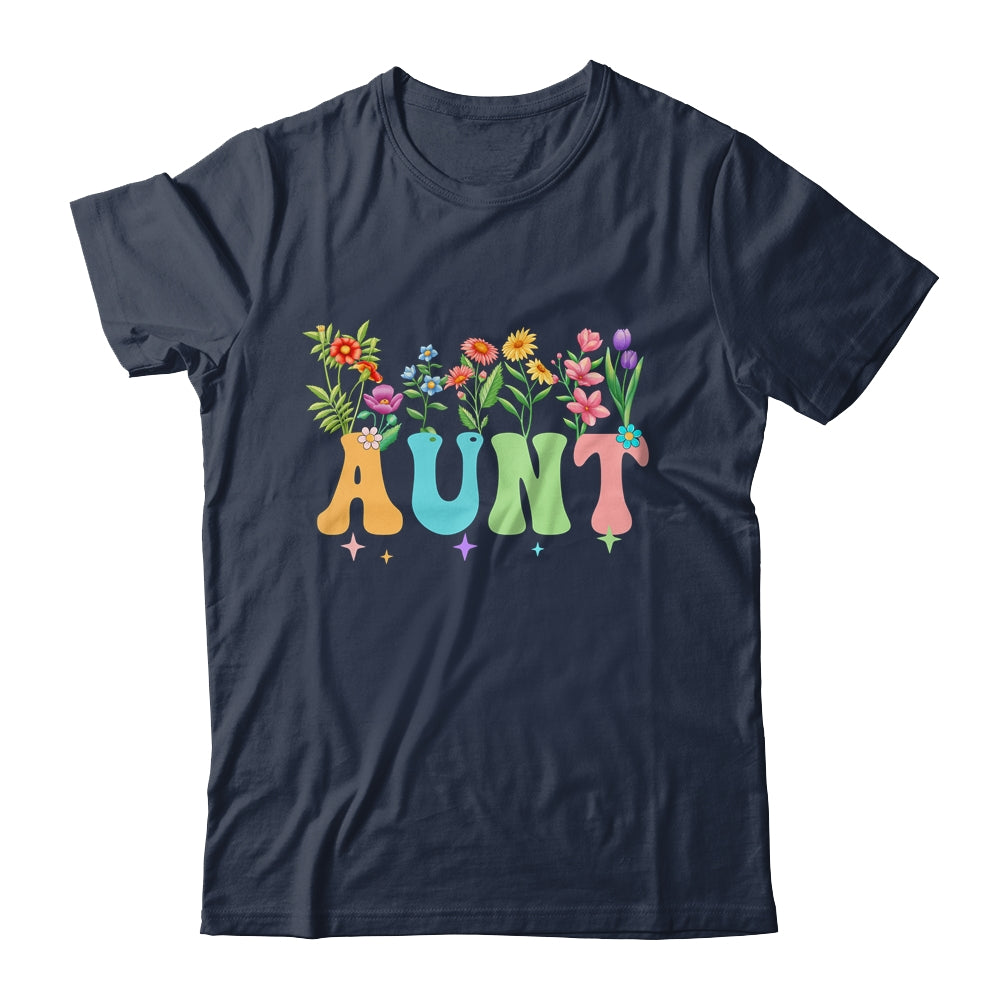 Aunt Women Wildflower Floral Design Aunt Mothers Day Shirt & Tank Top | siriusteestore