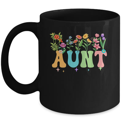 Aunt Women Wildflower Floral Design Aunt Mothers Day Mug | siriusteestore