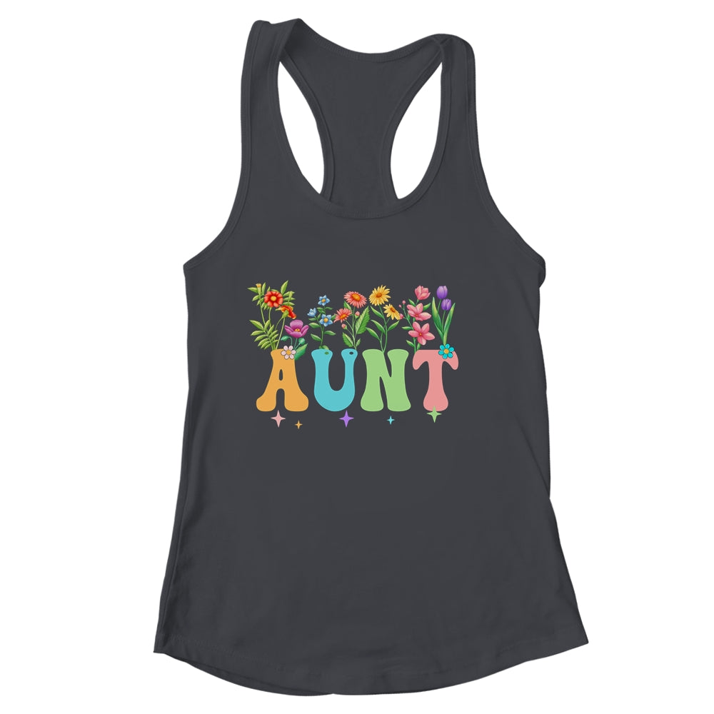 Aunt Women Wildflower Floral Design Aunt Mothers Day Shirt & Tank Top | siriusteestore