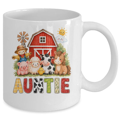 Auntie Farm Cow 1St Birthday Girl Boy Matching Family Mug | siriusteestore