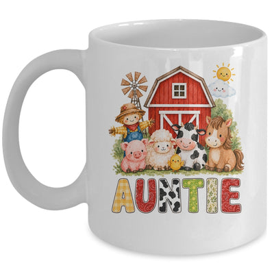 Auntie Farm Cow 1St Birthday Girl Boy Matching Family Mug | siriusteestore