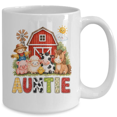 Auntie Farm Cow 1St Birthday Girl Boy Matching Family Mug | siriusteestore