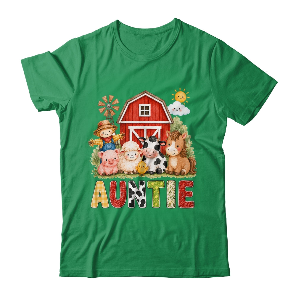 Auntie Farm Cow 1St Birthday Girl Boy Matching Family Shirt & Hoodie | siriusteestore