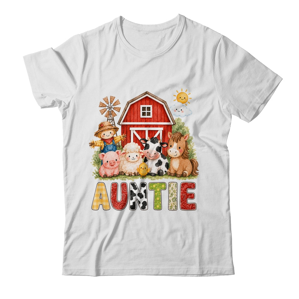 Auntie Farm Cow 1St Birthday Girl Boy Matching Family Shirt & Hoodie | siriusteestore