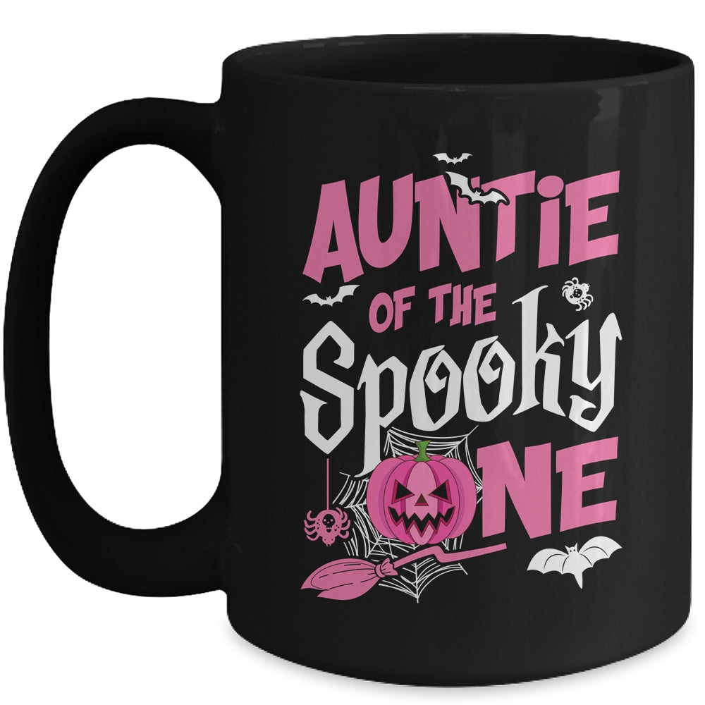 Auntie Halloween 1st Birthday Girl Matching Family Spooky Mug | siriusteestore