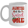 Auntie Of Sweet One Strawberry Frist 1st Birthday Girl Mug | siriusteestore