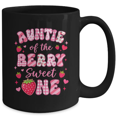 Auntie Of The Berry Sweet One Strawberry First Birthday Mug | siriusteestore