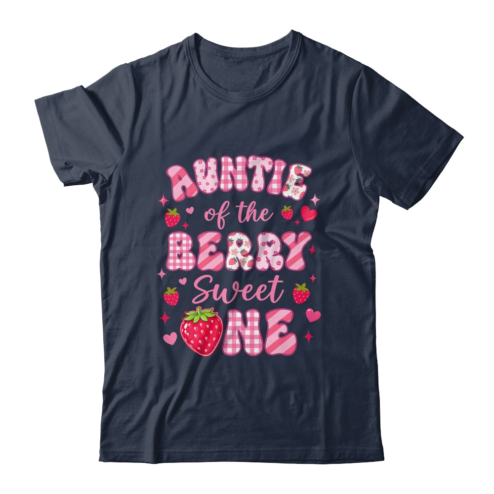 Auntie Of The Berry Sweet One Strawberry First Birthday Shirt & Hoodie | siriusteestore