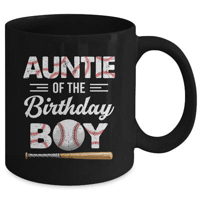 Auntie Of The Birthday Boy Baseball Matching Family Party Mug | siriusteestore