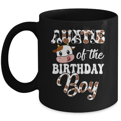 Auntie Of The Birthday Boy Cow Farm 1st Birthday Boy Mug | siriusteestore