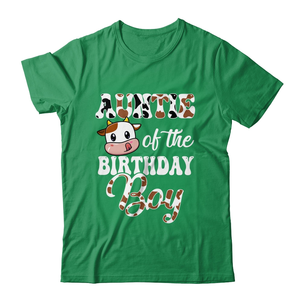 Auntie Of The Birthday Boy Cow Farm 1st Birthday Boy Shirt & Hoodie | siriusteestore