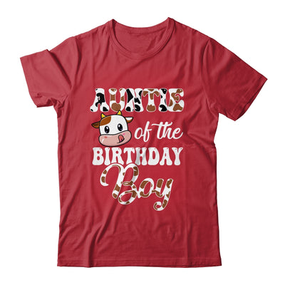 Auntie Of The Birthday Boy Cow Farm 1st Birthday Boy Shirt & Hoodie | siriusteestore