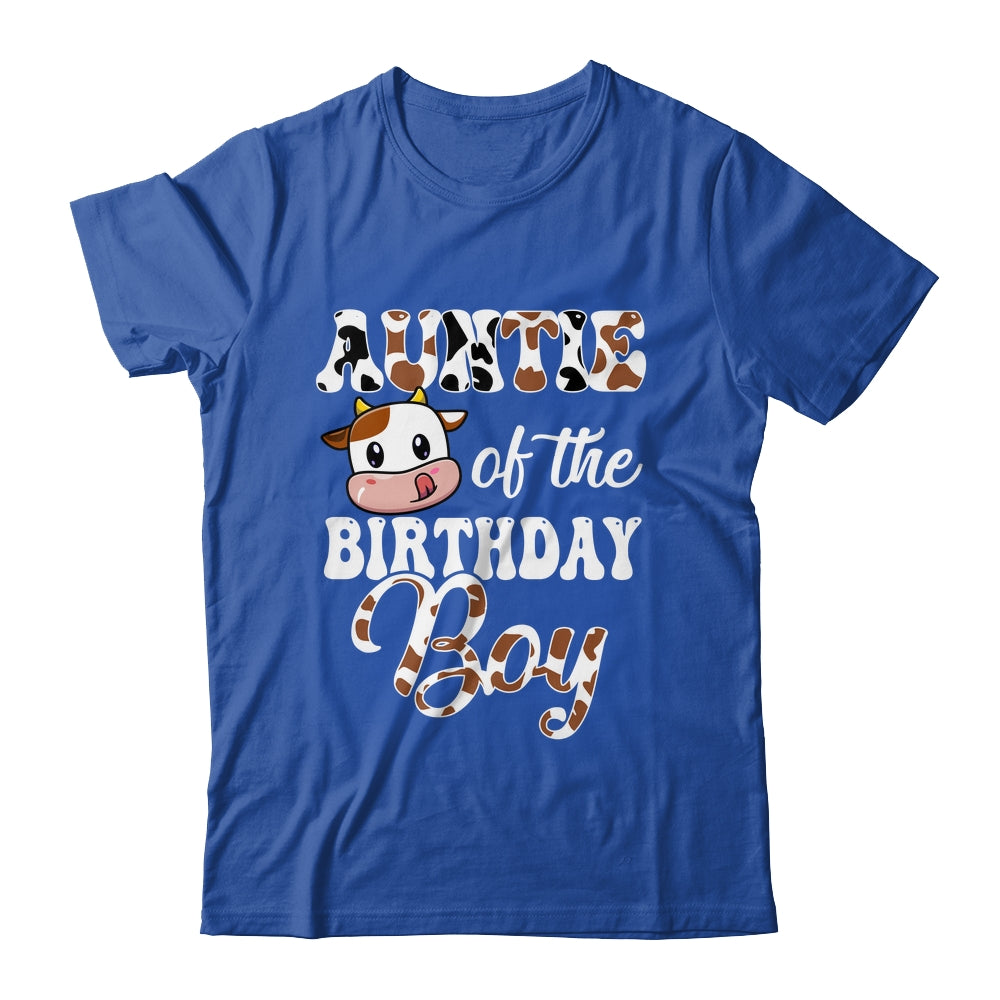 Auntie Of The Birthday Boy Cow Farm 1st Birthday Boy Shirt & Hoodie | siriusteestore