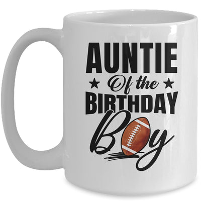 Auntie Of The Birthday Boy Football 1st Birthday Party Mug | siriusteestore
