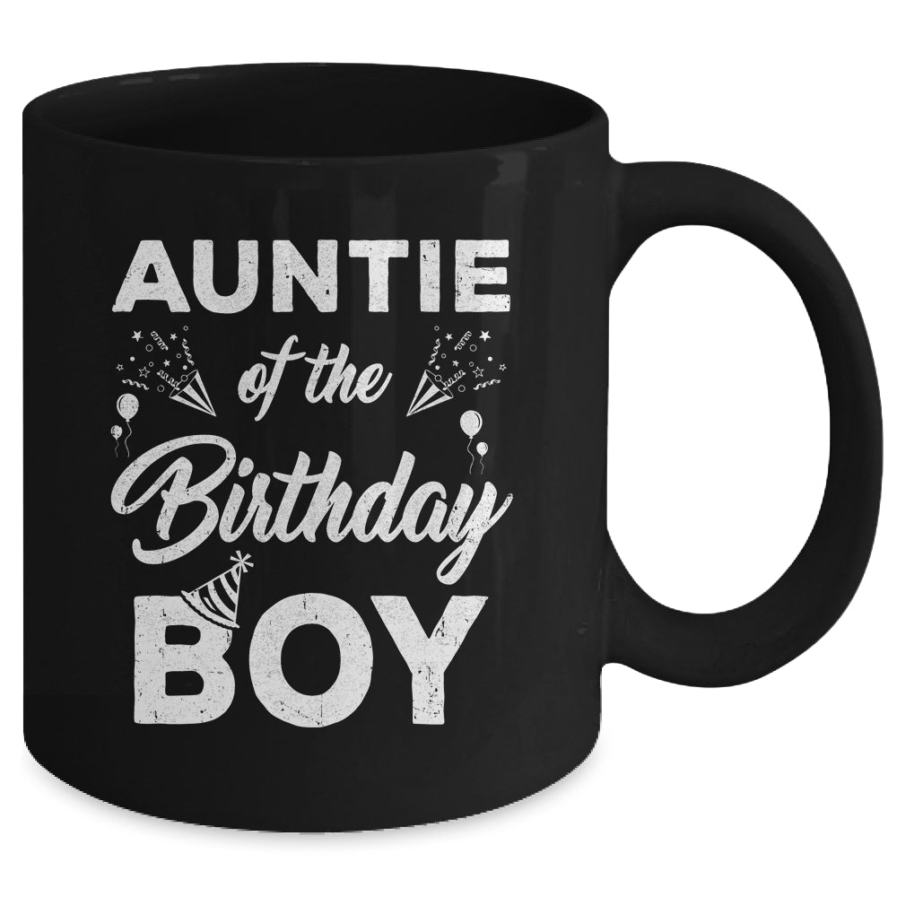 Auntie Of The Birthday Boy Matching Family Party Birthday Mug | siriusteestore