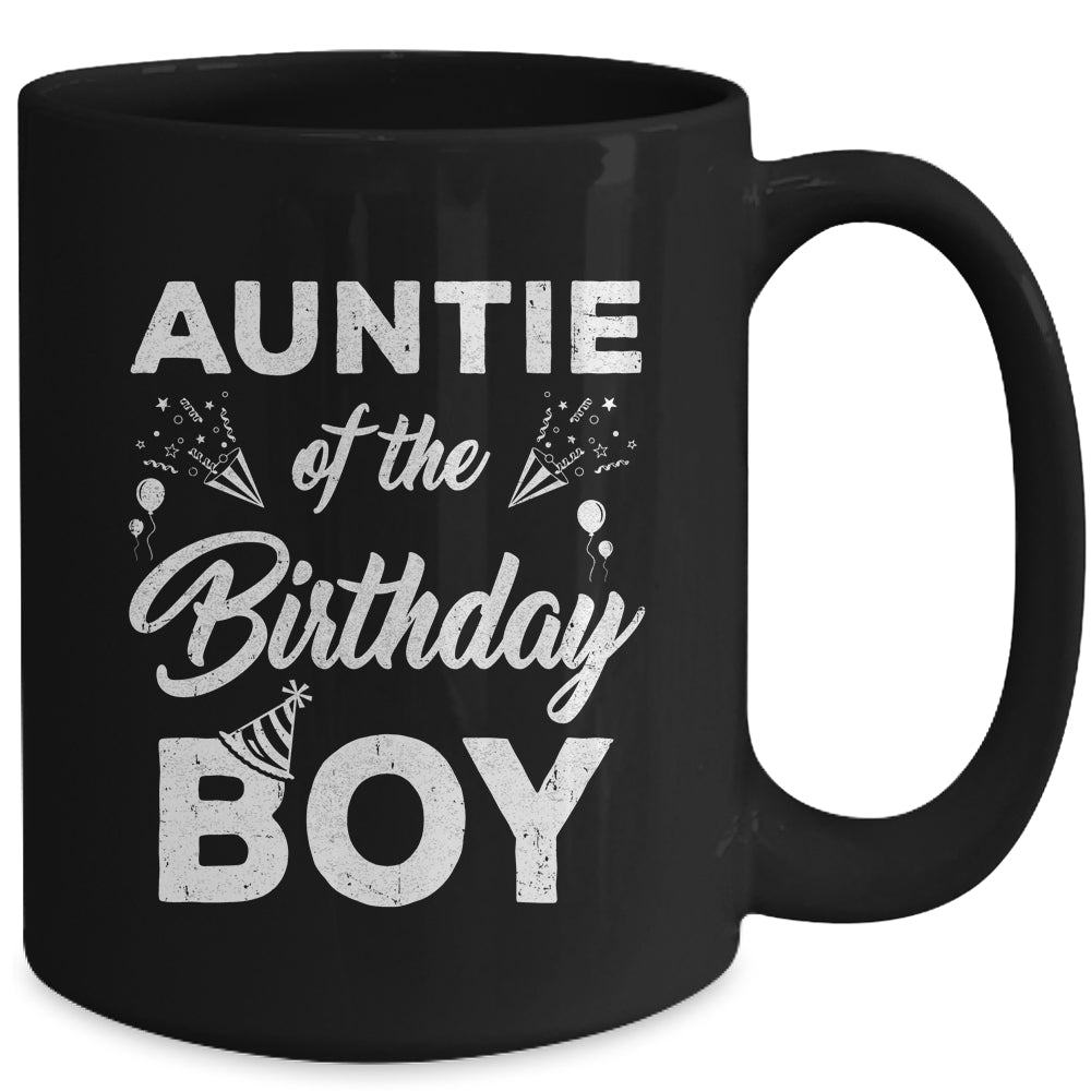 Auntie Of The Birthday Boy Matching Family Party Birthday Mug | siriusteestore