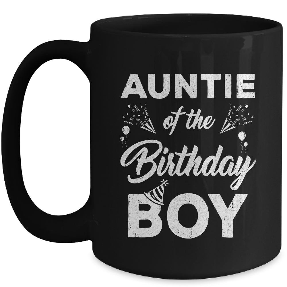 Auntie Of The Birthday Boy Matching Family Party Birthday Mug | siriusteestore
