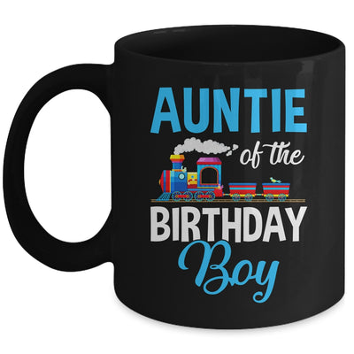 Auntie Of The Birthday Boy Railroad Train Theme Lover Mug | siriusteestore