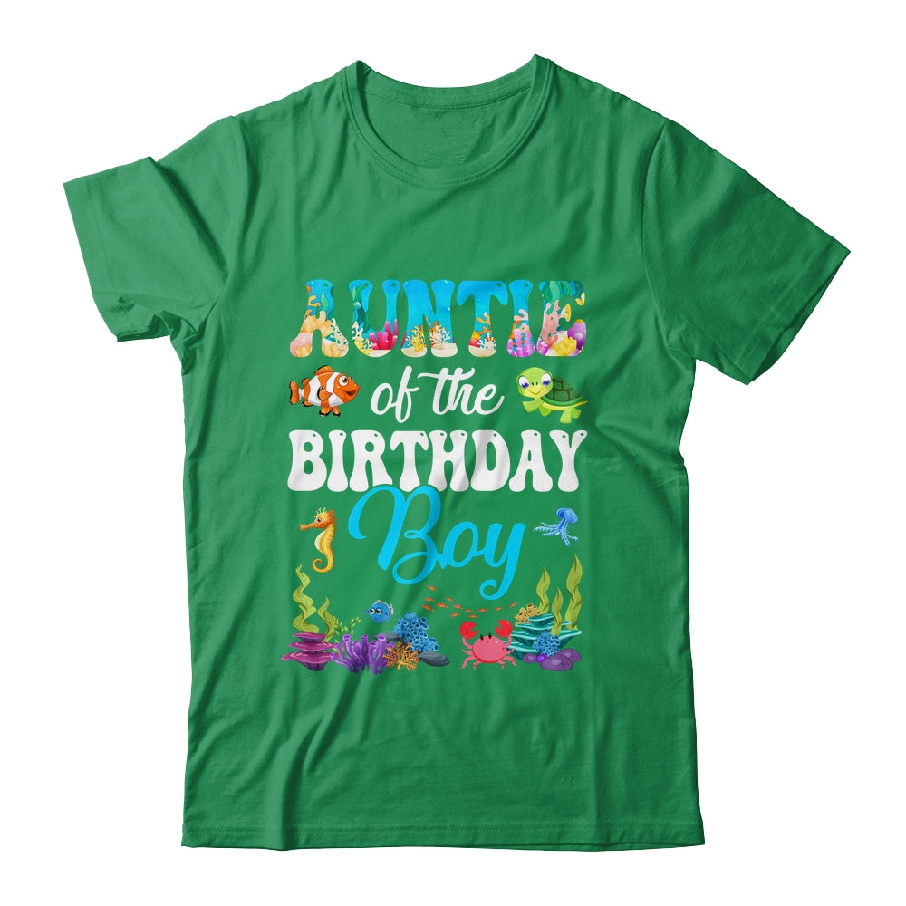 Auntie Of The Birthday Boy Sea Fish Ocean Aquarium Party Shirt & Hoodie | siriusteestore
