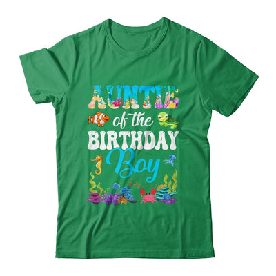 Auntie Of The Birthday Boy Sea Fish Ocean Aquarium Party Shirt & Hoodie | siriusteestore