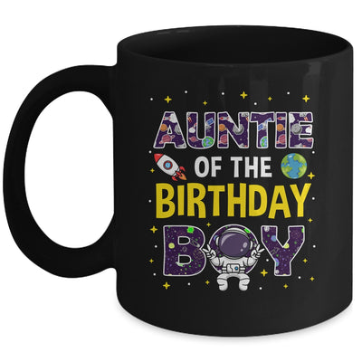 Auntie Of The Birthday Boy Space Astronaut Birthday Family Mug | siriusteestore