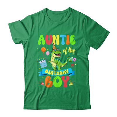 Auntie Of The Birthday Boy TRex Dinosaur Birthday Family Shirt & Hoodie | siriusteestore