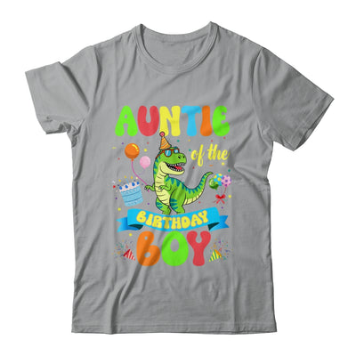 Auntie Of The Birthday Boy TRex Dinosaur Birthday Family Shirt & Hoodie | siriusteestore