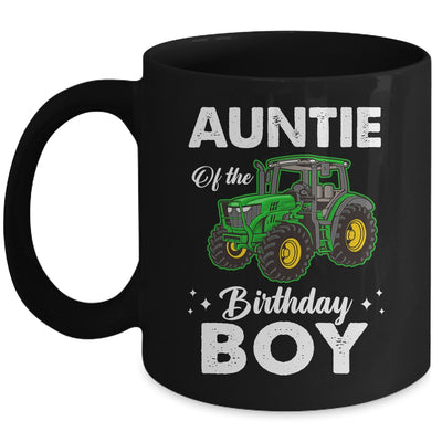 Auntie Of The Birthday Boy Tractors Farm Party Farmer Mug | siriusteestore