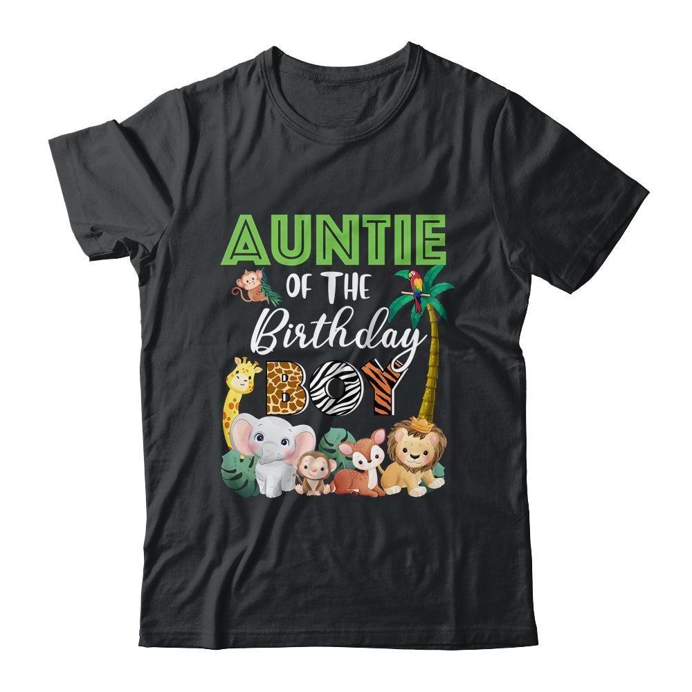 Auntie Of The Birthday Boy Wild Zoo Theme Safari Party Shirt & Hoodie | siriusteestore