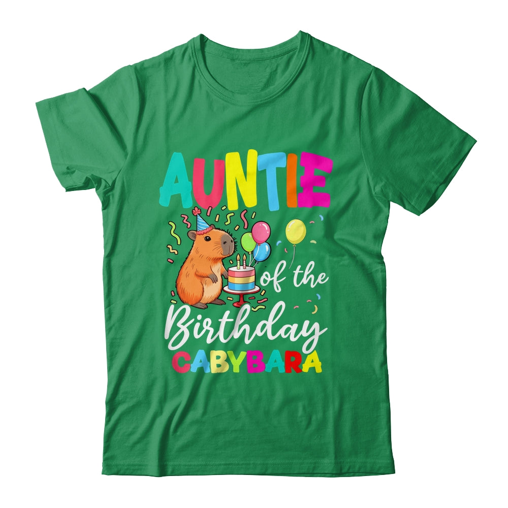 Auntie Of The Birthday Capybara Girl Bday Party Family Shirt & Hoodie | siriusteestore