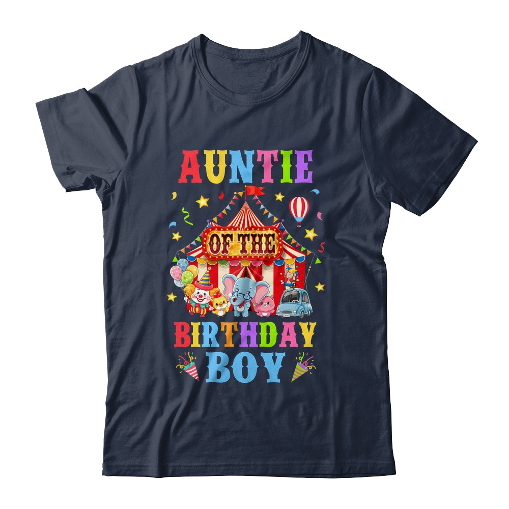 Auntie Of The Birthday For Boy Circus Carnival Theme Party Shirt & Hoodie | siriusteestore
